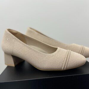 VIVAIA Julie Pro Round-Toe Heels in Almond Color